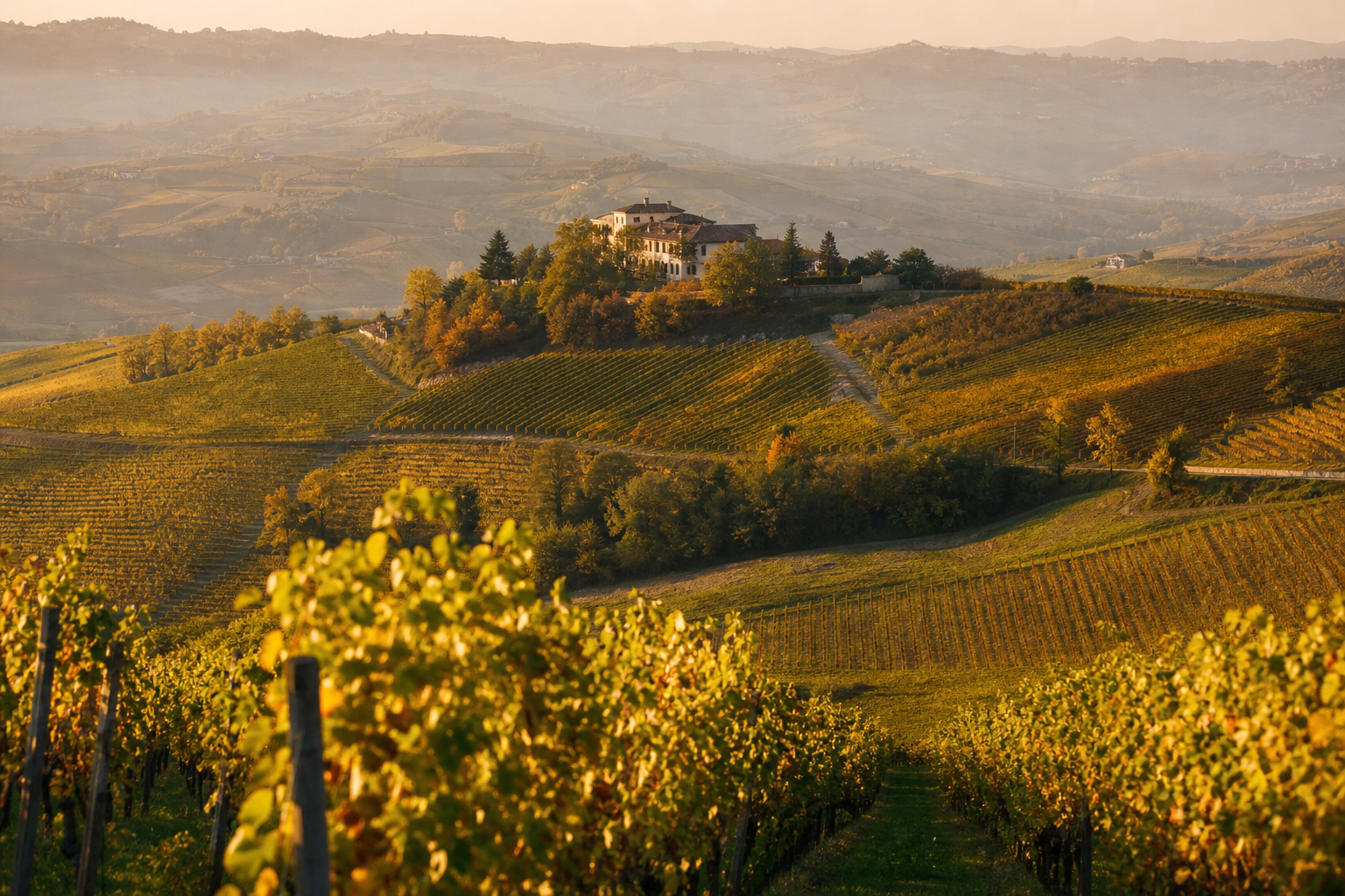 Alba truffle country and Langhe vineyards for a private Italy journey
