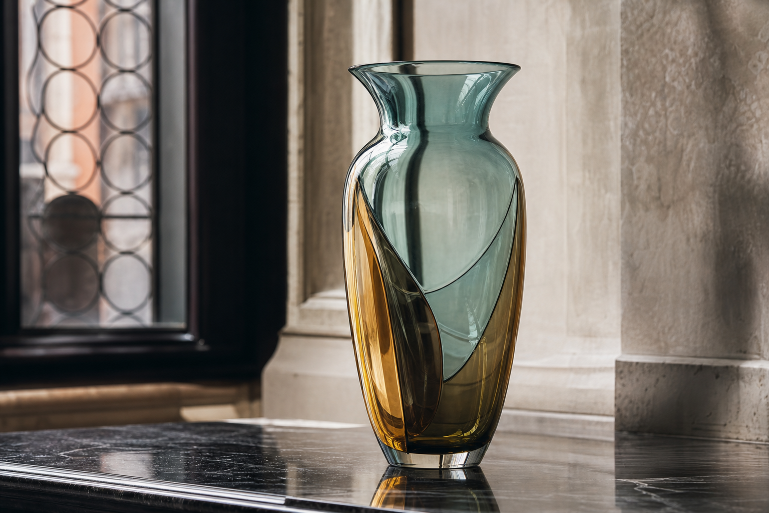 Elegant Murano glass vase inspired by classic Venini design for the OHH! Italy Journal