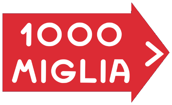 1000 Miglia red arrow logo on transparent background
