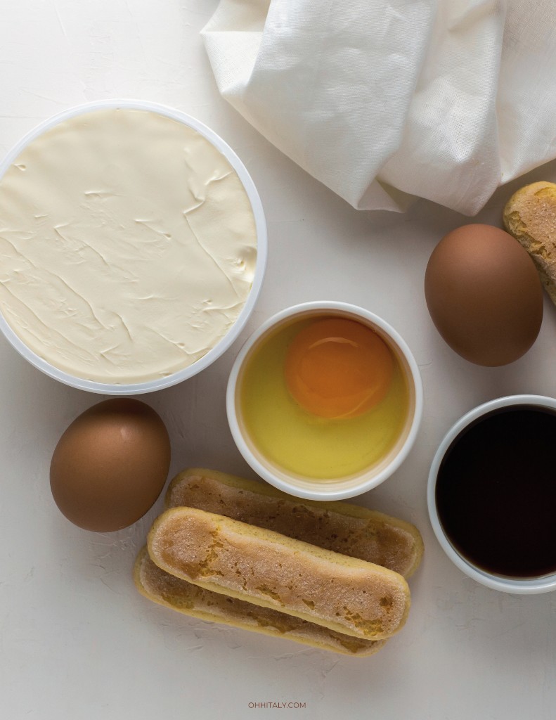 Real tiramisu ingredients from Melanie's private masterclass