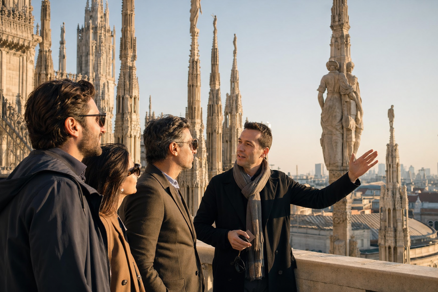 Milan Duomo rooftop private cultural walk
