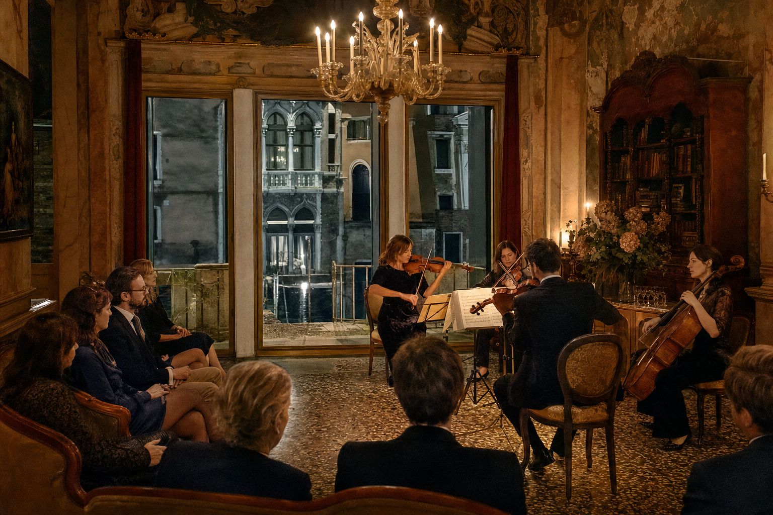 Private chamber concert in a Venetian palazzo
