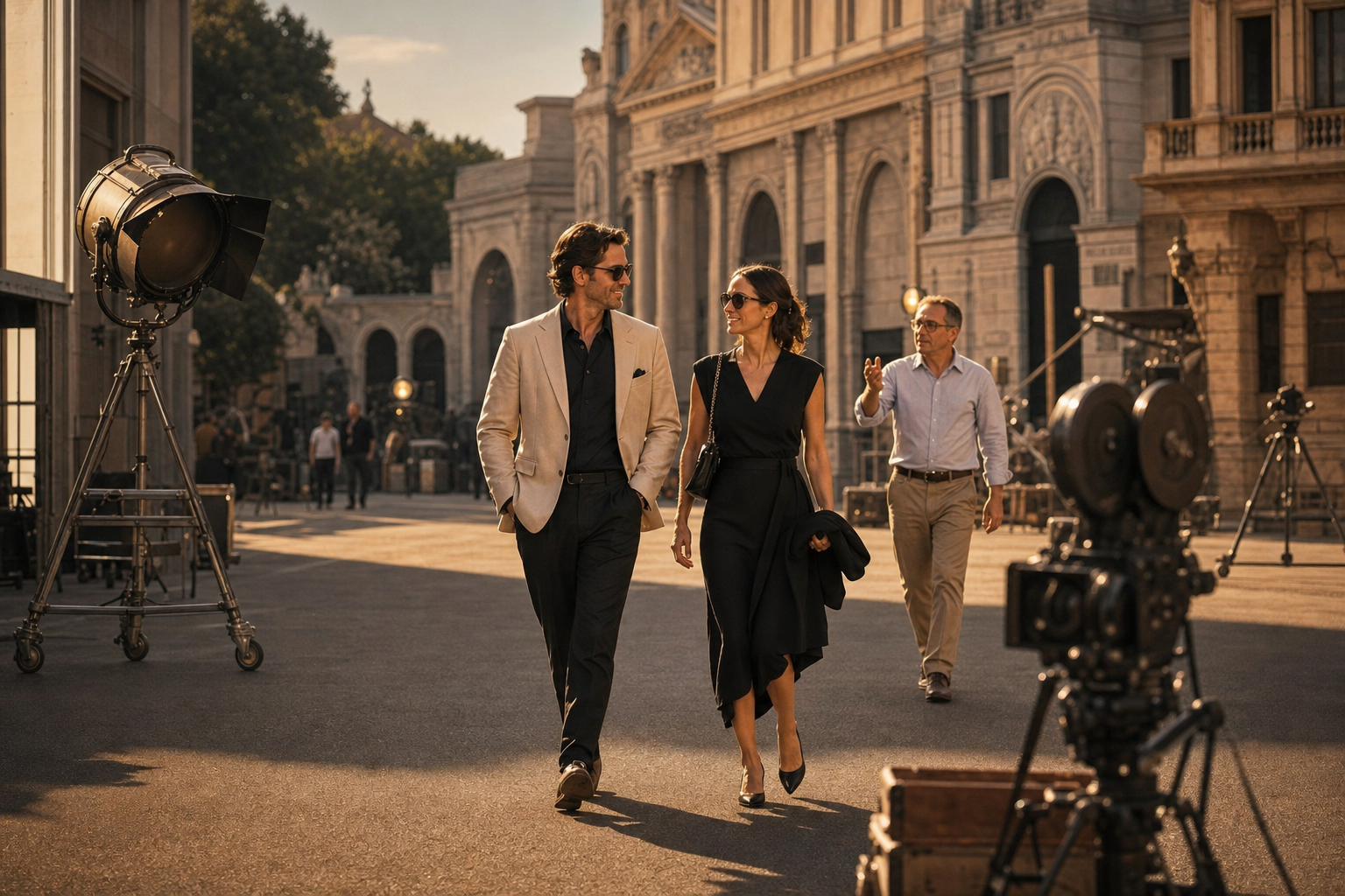 Roman studio set during a private Cinecitta visit