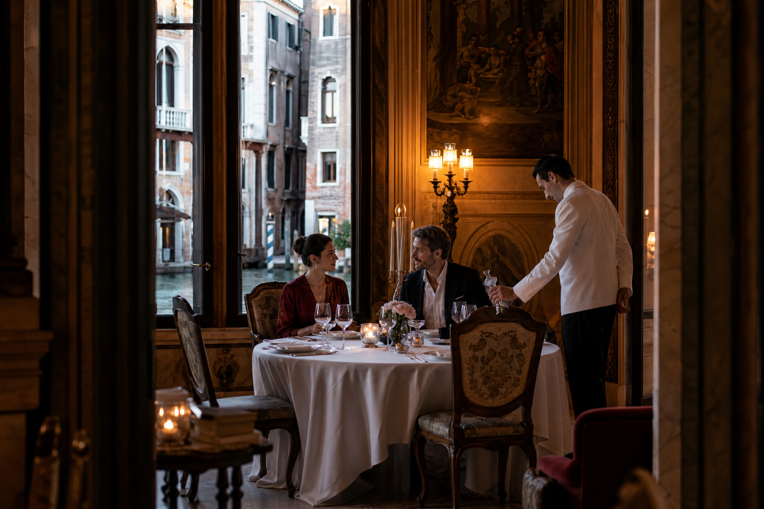 Private Venetian palazzo dining room