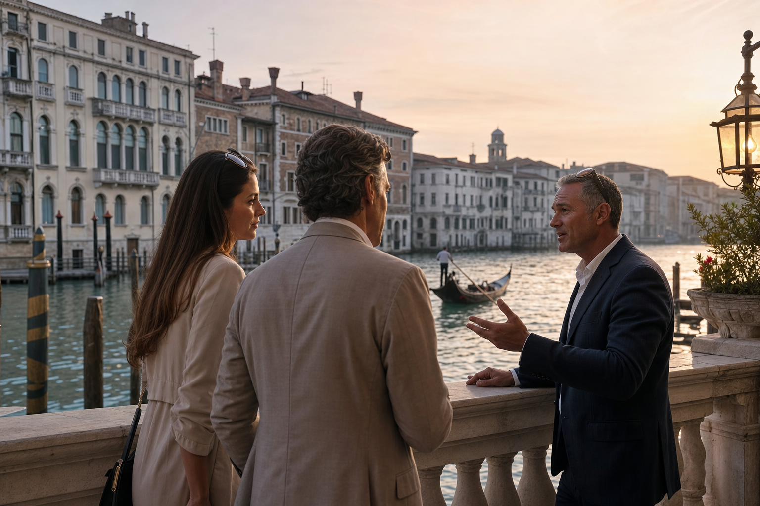 Private sunrise moment on the Venice Grand Canal with guide