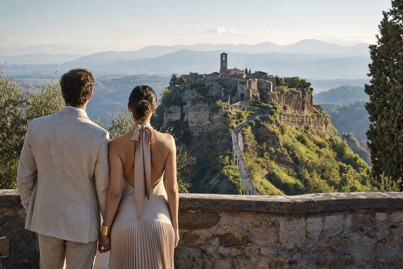 Private view of Civita di Bagnoregio in Umbria