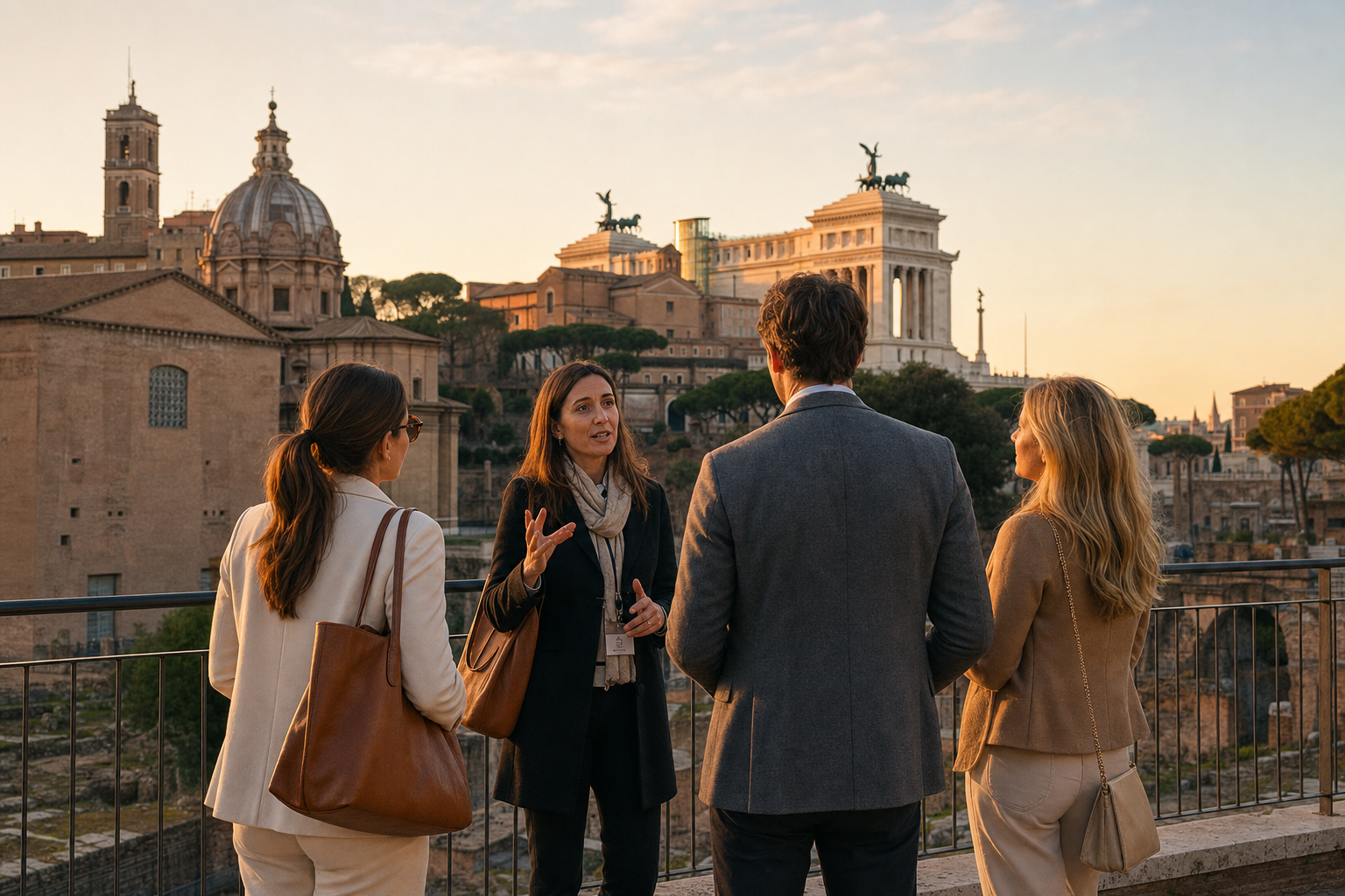 Private guided viewpoint over the Roman Forum and Vittoriano