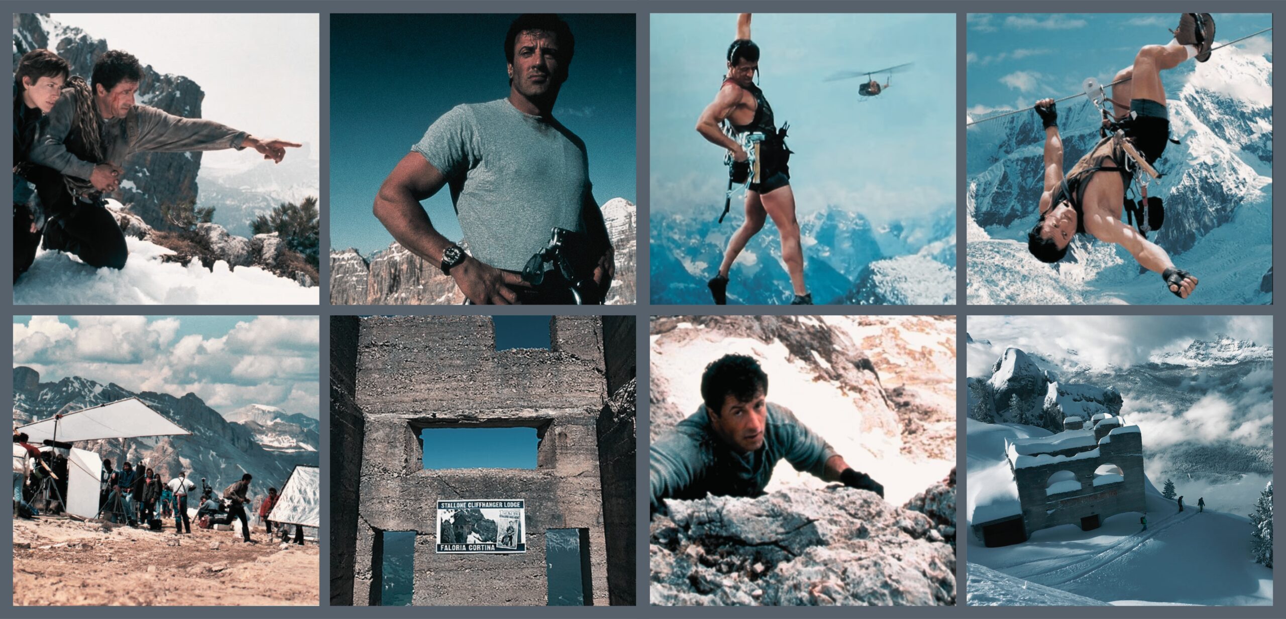 Cliffhanger film locations collage in Cortina d Ampezzo - OHH! Italy Journal