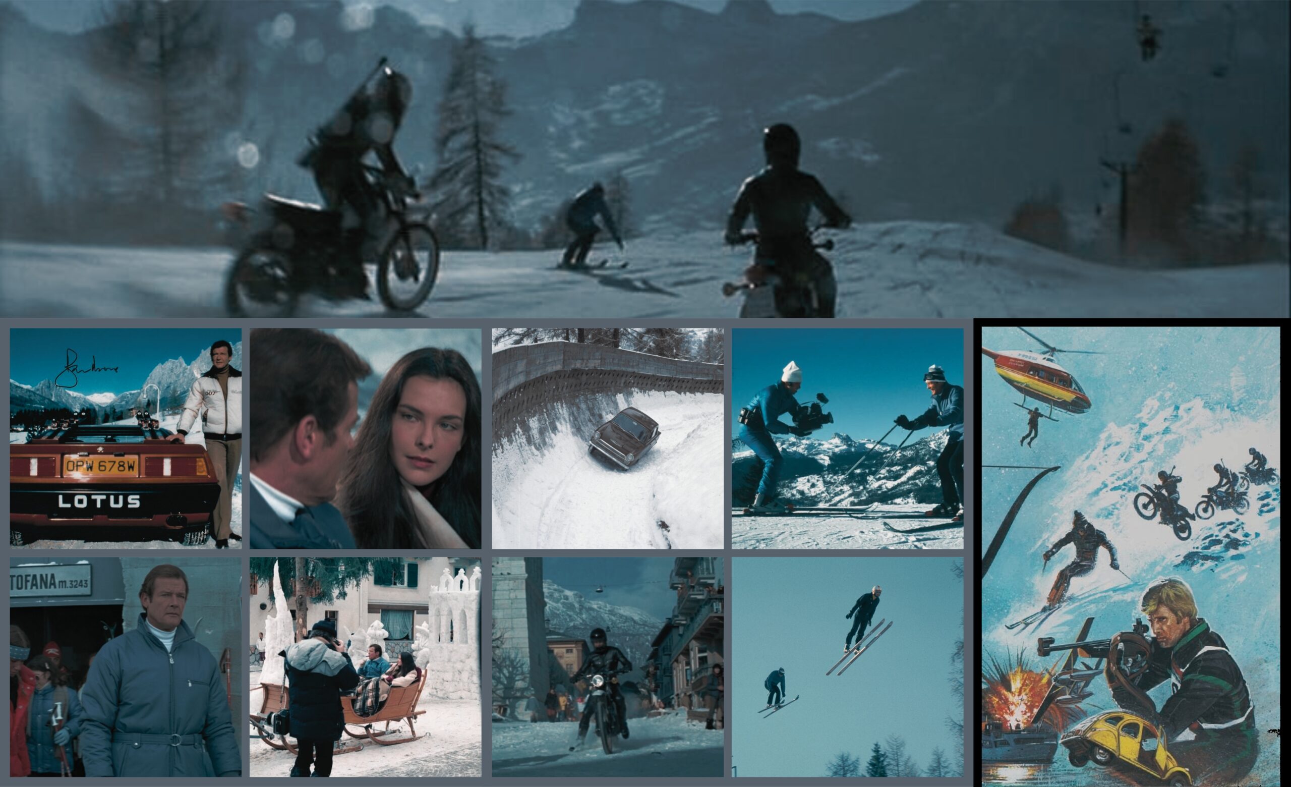 For Your Eyes Only film locations collage in Cortina d Ampezzo - OHH! Italy Journal