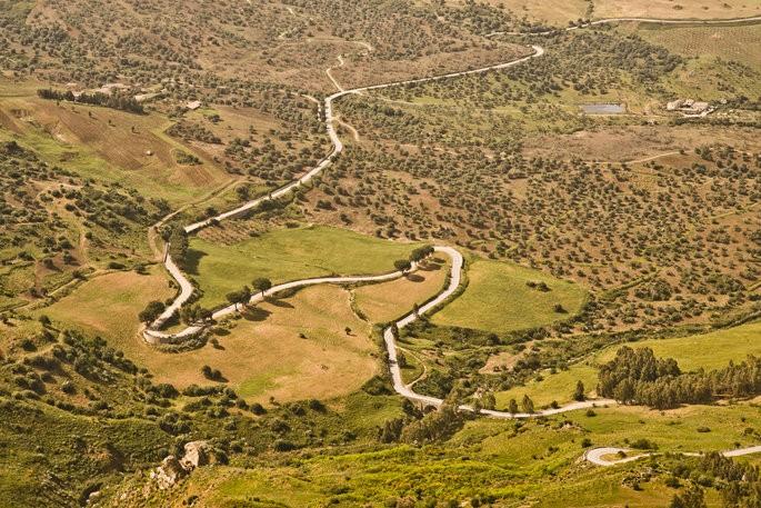Aerial view of winding Targa Florio roads through the Madonie Mountains in Sicily - OHH! Italy Journal