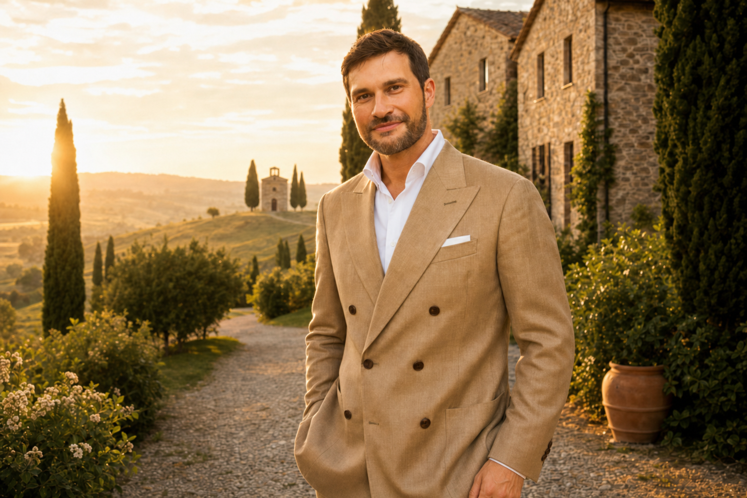Nicolò Rigato, founder of OHH! ITALY, in Val d'Orcia