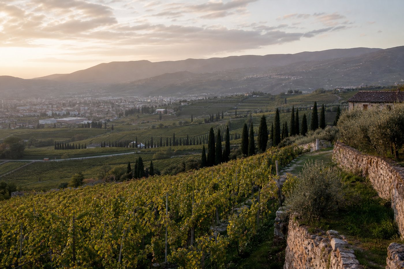 Valpolicella Classica vineyards near Gargagnago for Masi wine culture