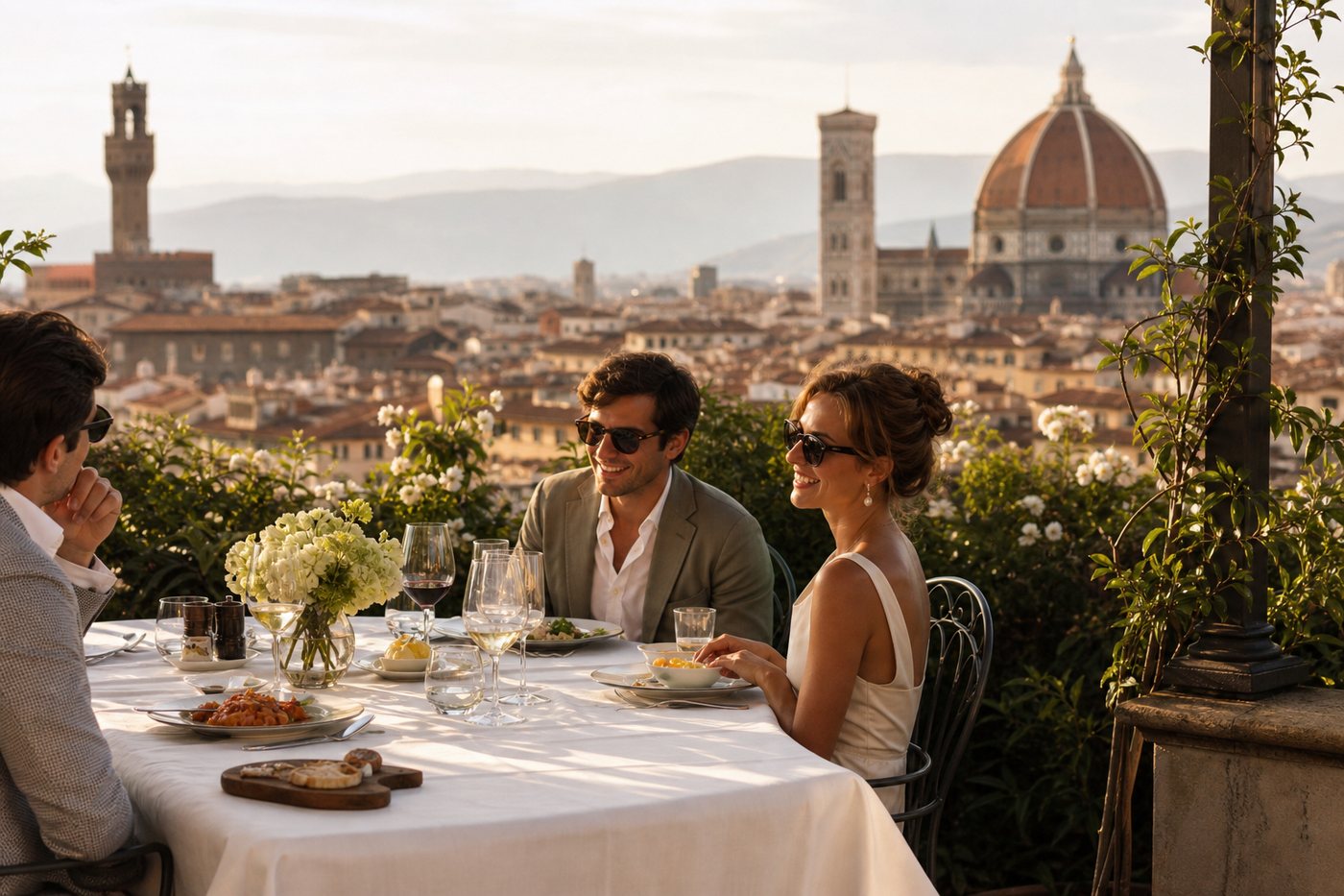 Private Florentine rooftop lunch with Duomo view