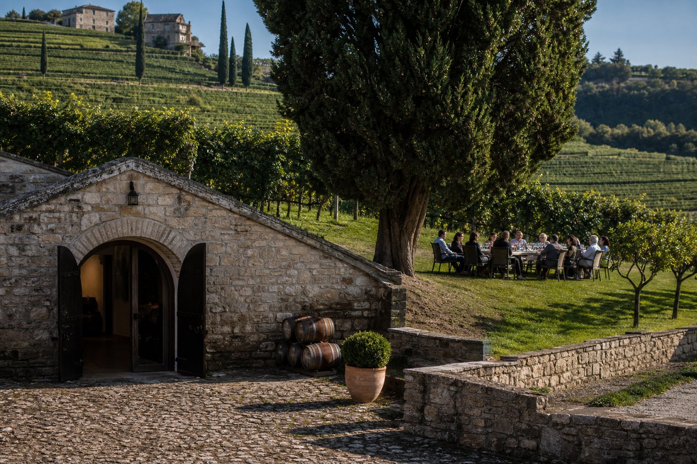 Private Valpolicella vineyard tasting near a historic estate