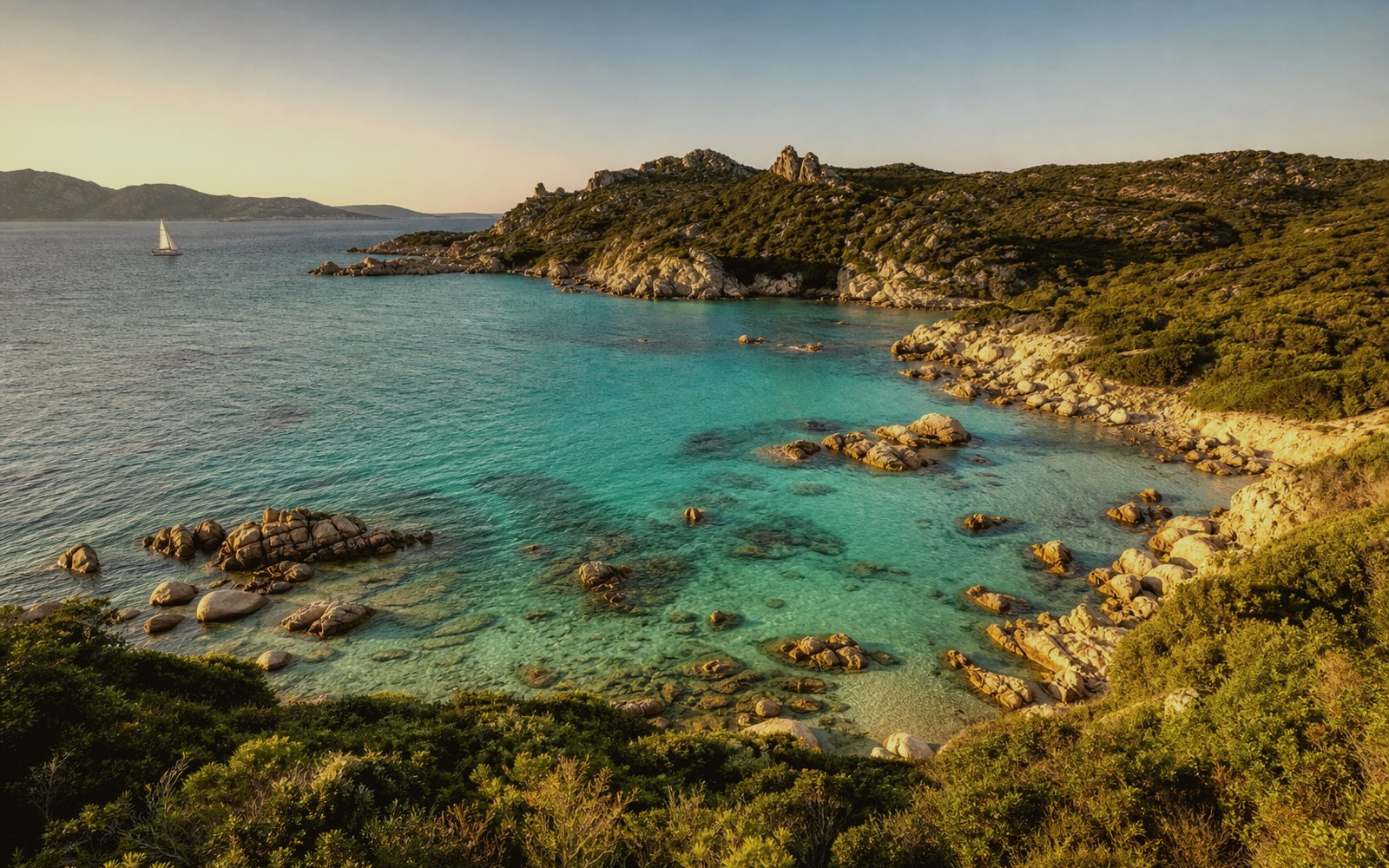 Sardinian coastline and marina atmosphere on the Mediterranean private journey