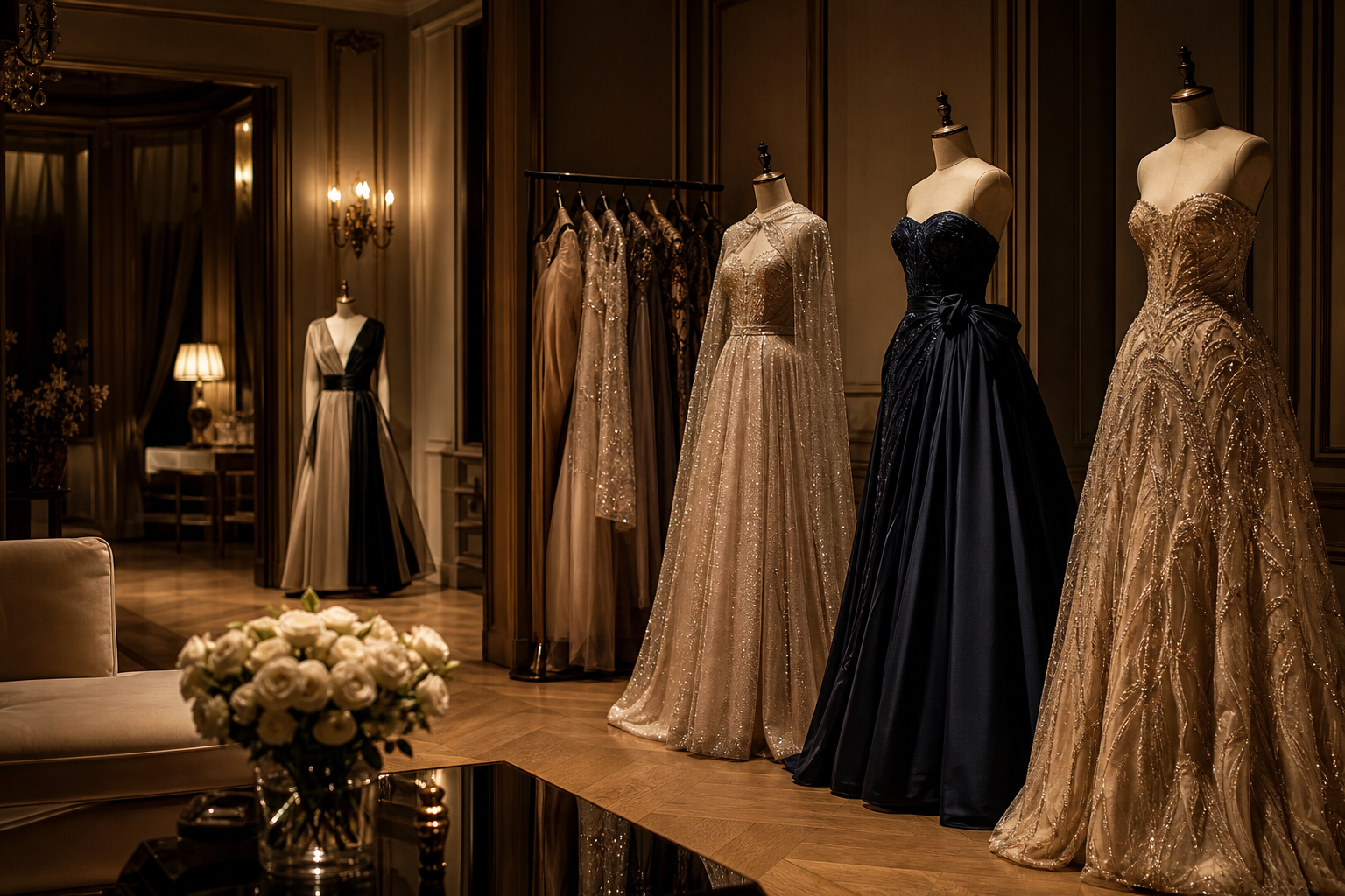 Private couture showroom interior in Milan