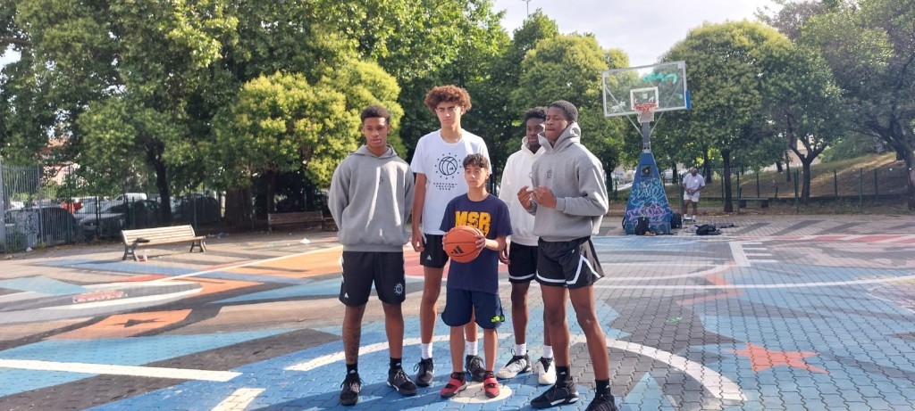 Outdoor court moment in Rome during a private group journey during a private OHH! Italy journey