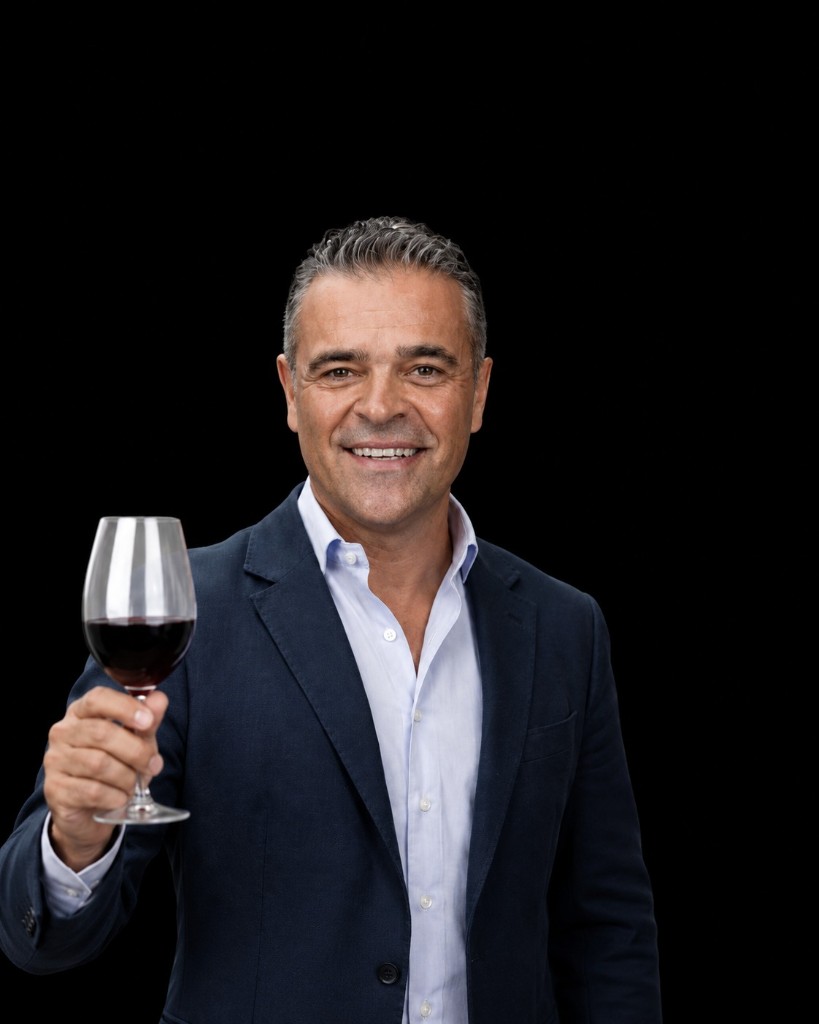 Raoul Ragazzi sommelier portrait with a glass of wine