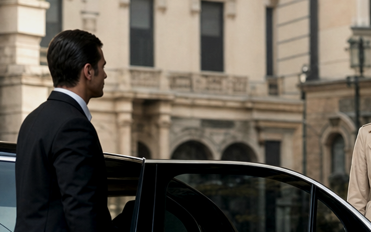 Fashion and Speed private grand tour arrival, cropped without visible car model