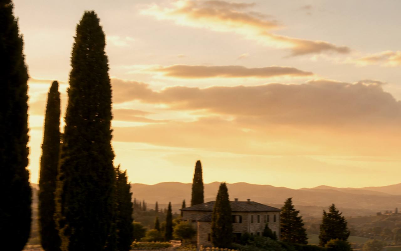 Emilia-Romagna road landscape without visible car model