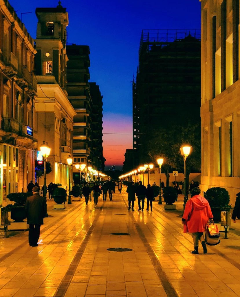 Original evening view of Taranto centro