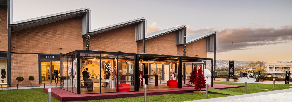 The Mall luxury outlet in Tuscany with Italian fashion boutiques