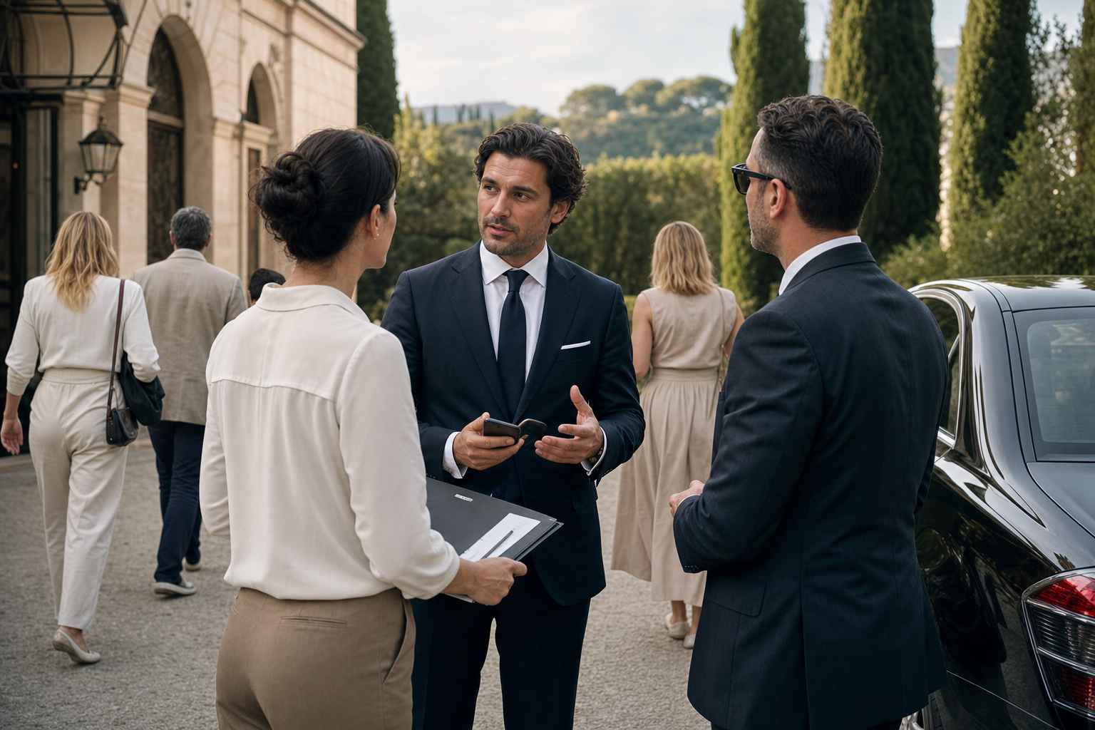Discreet concierge coordination with guide and driver in Italy