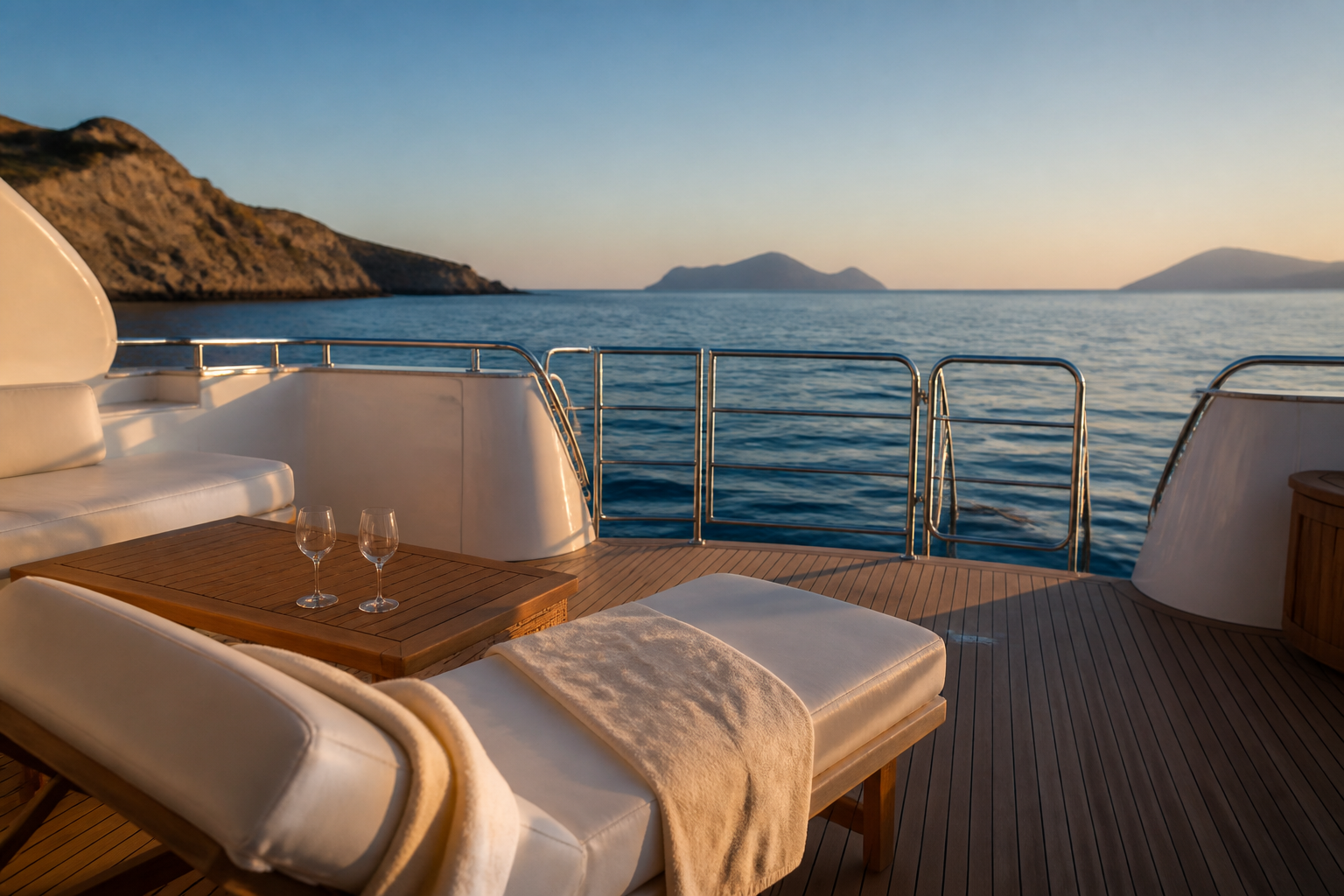 Private deck on the Tyrrhenian Sea