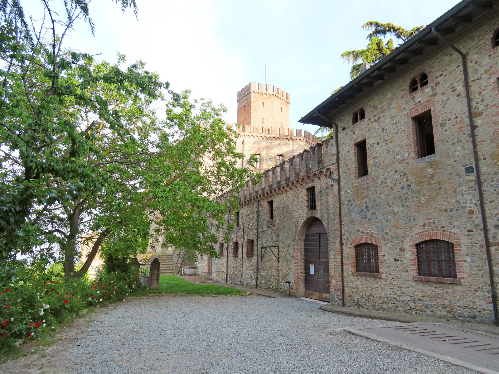 Castello di Tabiano, stone walls and tower above the country around Salsomaggiore, Emilia-Romagna, OHH! ITALY