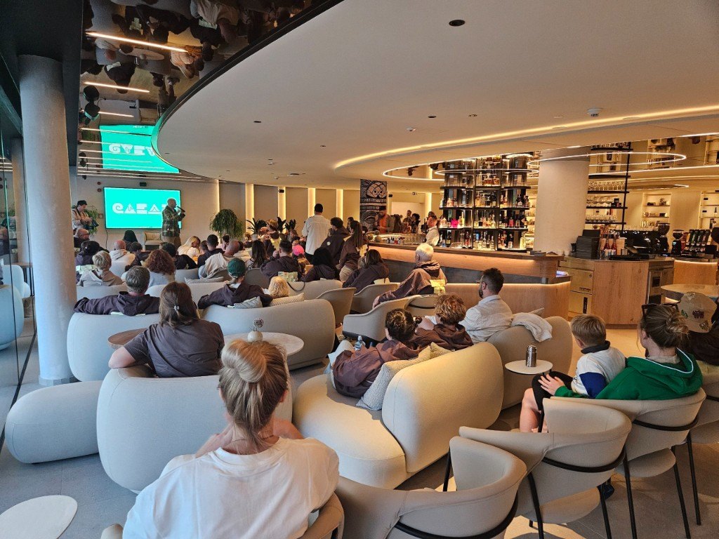 Hotel lounge during a Summer Camp 2025 gathering